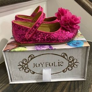 Joyfolie Nella Pink Sparkle Baby Shoes 7